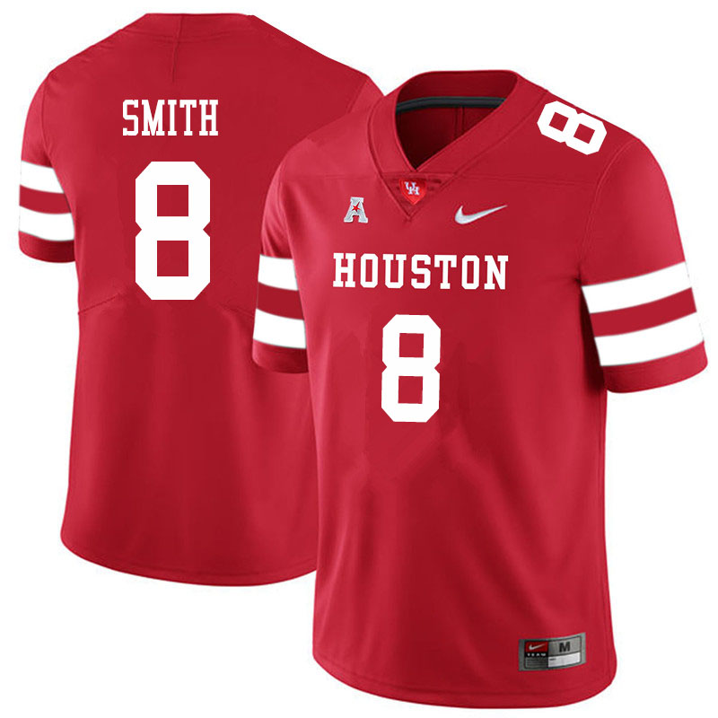 Men #8 Chandler Smith Houston Cougars College Football Jerseys Sale-Red